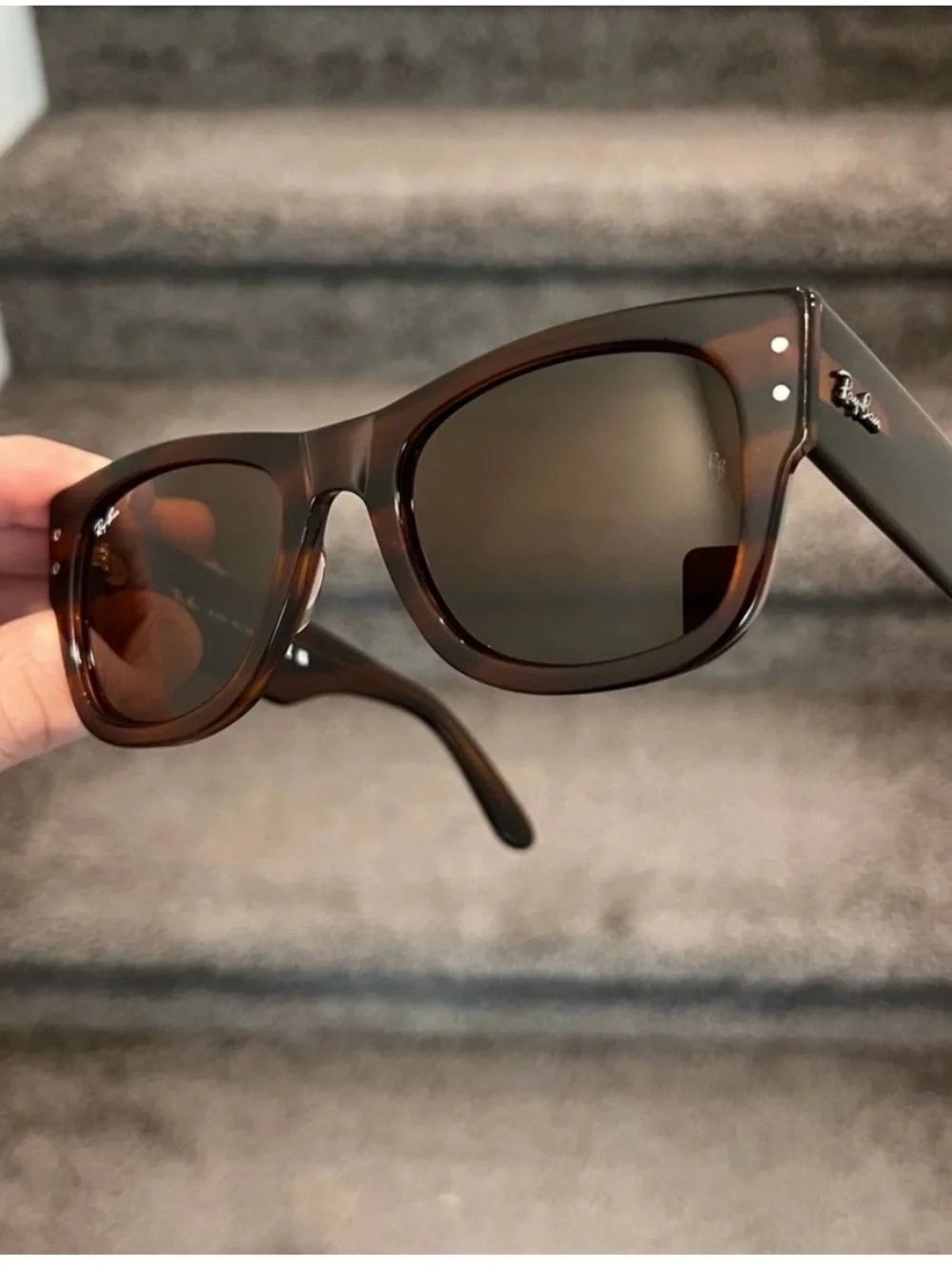Ray-Ban NEW Ray-Ban RB0840s Mega Wayfarer Sunglasses - Brown $149